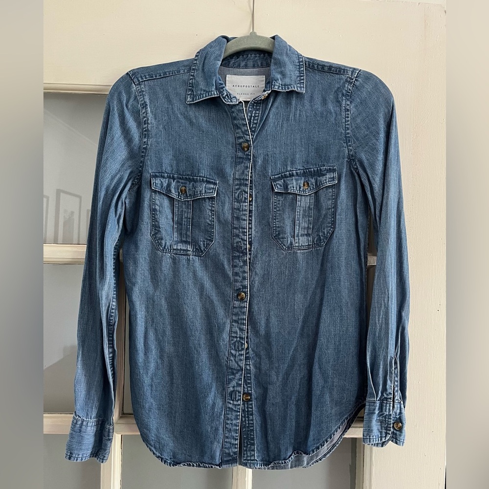 Aeropostale Classic Fit Denim Shirt